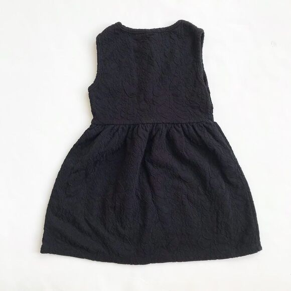 Zara black textured dress EUC 4-5T - Picture 5 of 5
